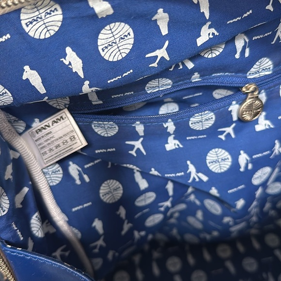 PanAm Airlines flight attendant bag, shoulder travel carry-on, blue logo retro - Picture 11 of 14